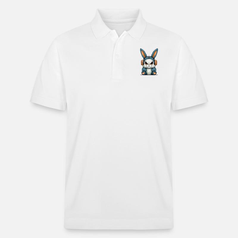 Grump das mürrische Kaninchen - Stanley/Stella Unisex Bio-Poloshirt PREPSTER - Weiß