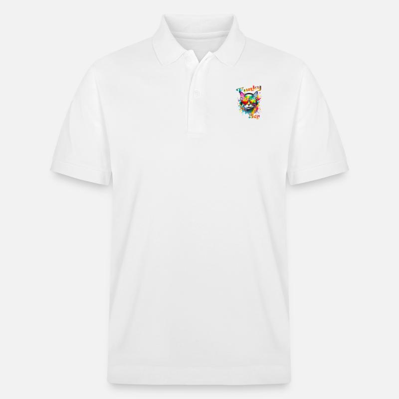 Funky Boy Chat - Stanley/Stella Unisex Bio-Poloshirt PREPSTER - Weiß