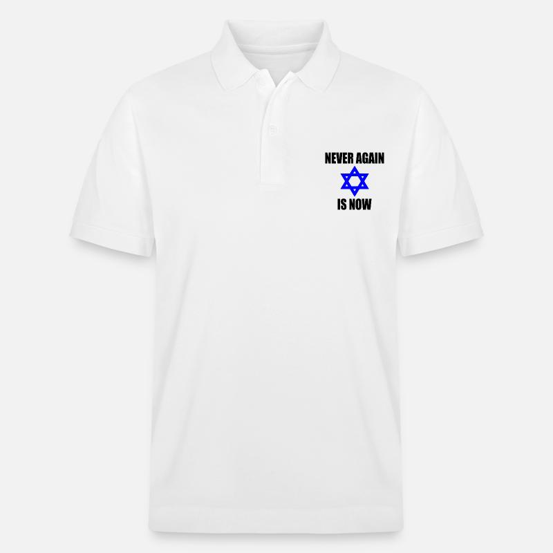Never again is now - Stanley/Stella Unisex Bio-Poloshirt PREPSTER - Weiß