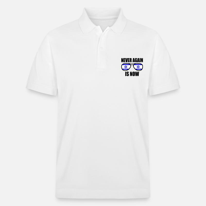 Never again is now - Stanley/Stella Unisex Bio-Poloshirt PREPSTER - Weiß