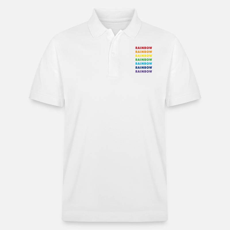 rainbow - Stanley/Stella Unisex Bio-Poloshirt PREPSTER - Weiß