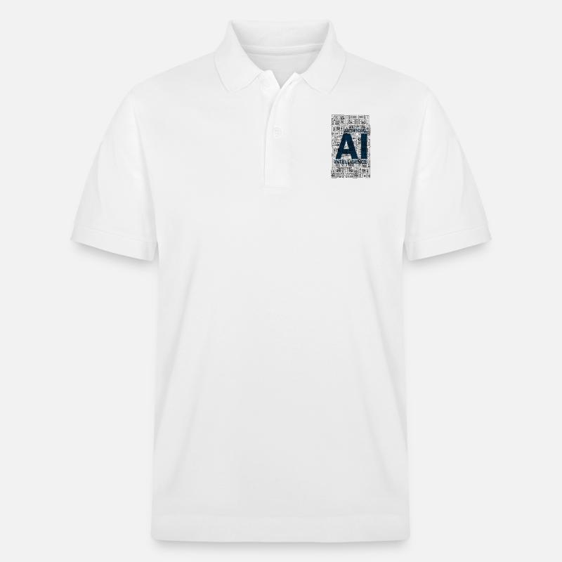 AI - Artificial intelligence - KI - Stanley/Stella Unisex Bio-Poloshirt PREPSTER - Weiß