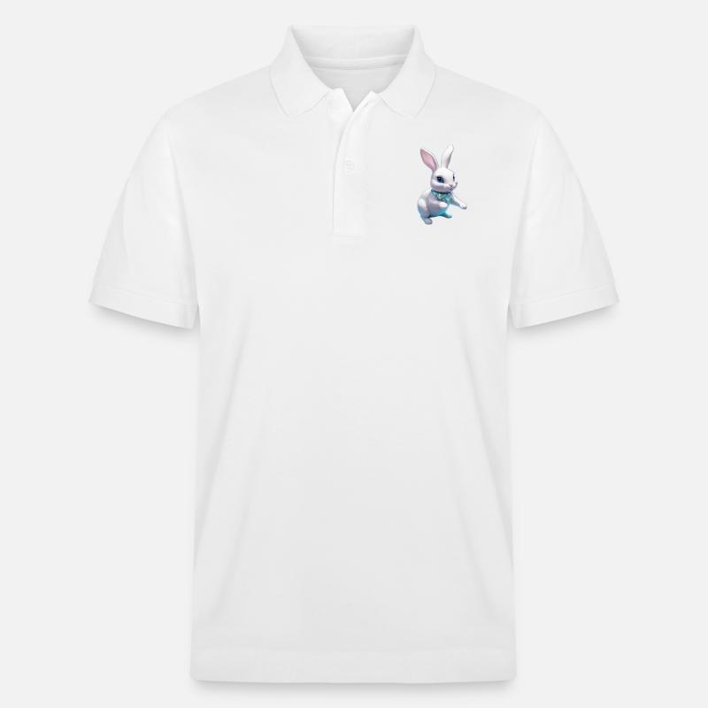 White Rabbit Crystal - Stanley/Stella Unisex Bio-Poloshirt PREPSTER - Weiß