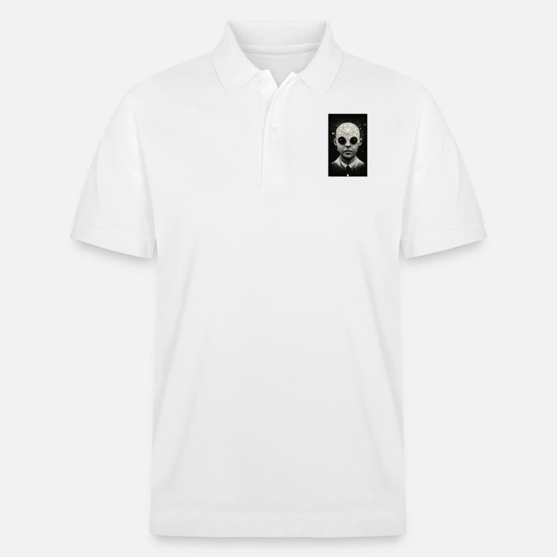 Außerirdischer Kopf - Stanley/Stella Unisex Bio-Poloshirt PREPSTER - Weiß