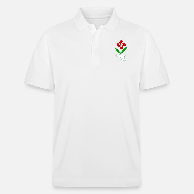 Baskische Blume - Stanley/Stella Unisex Bio-Poloshirt PREPSTER - Weiß