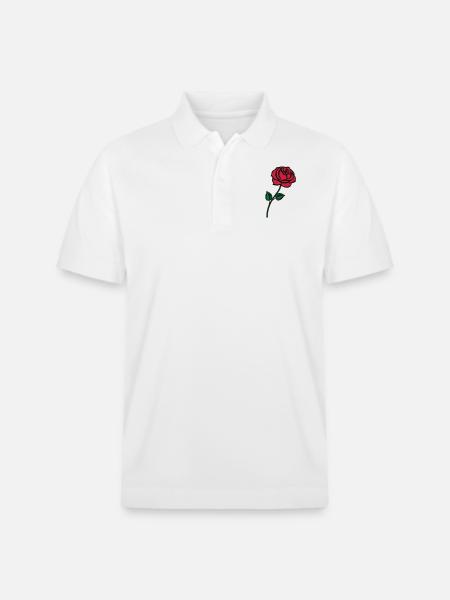 rose_002 - Stanley/Stella Unisex Bio-Poloshirt PREPSTER - Weiß