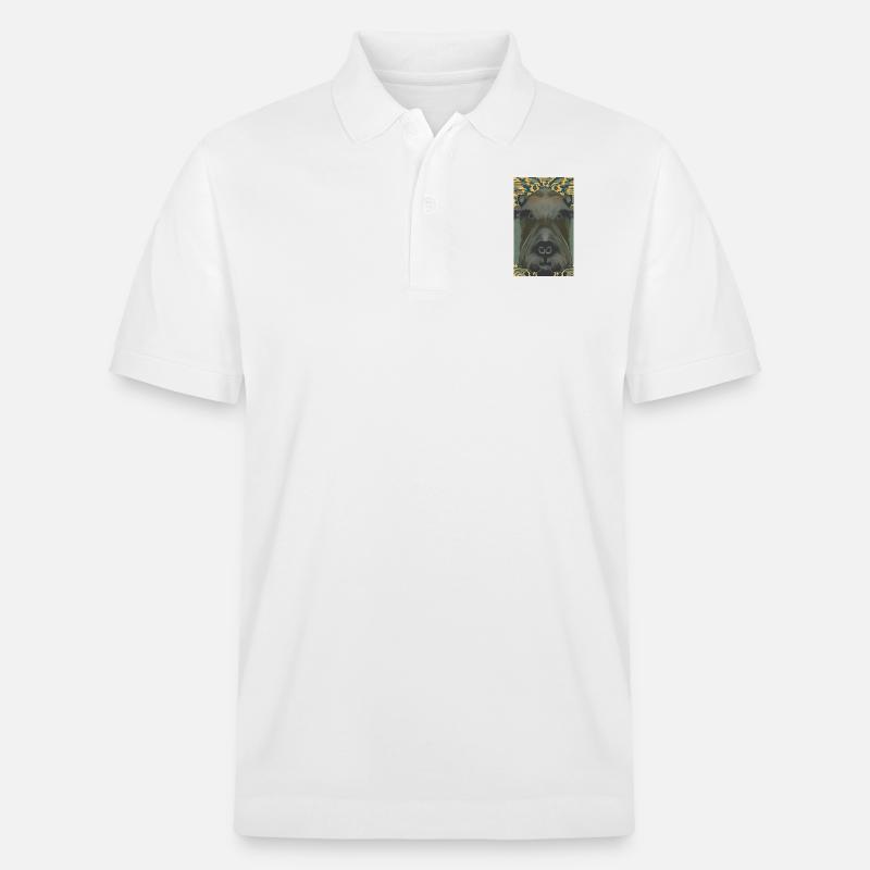 Comic-Porträt eines Wasserschweins - Stanley/Stella Unisex Bio-Poloshirt PREPSTER - Weiß