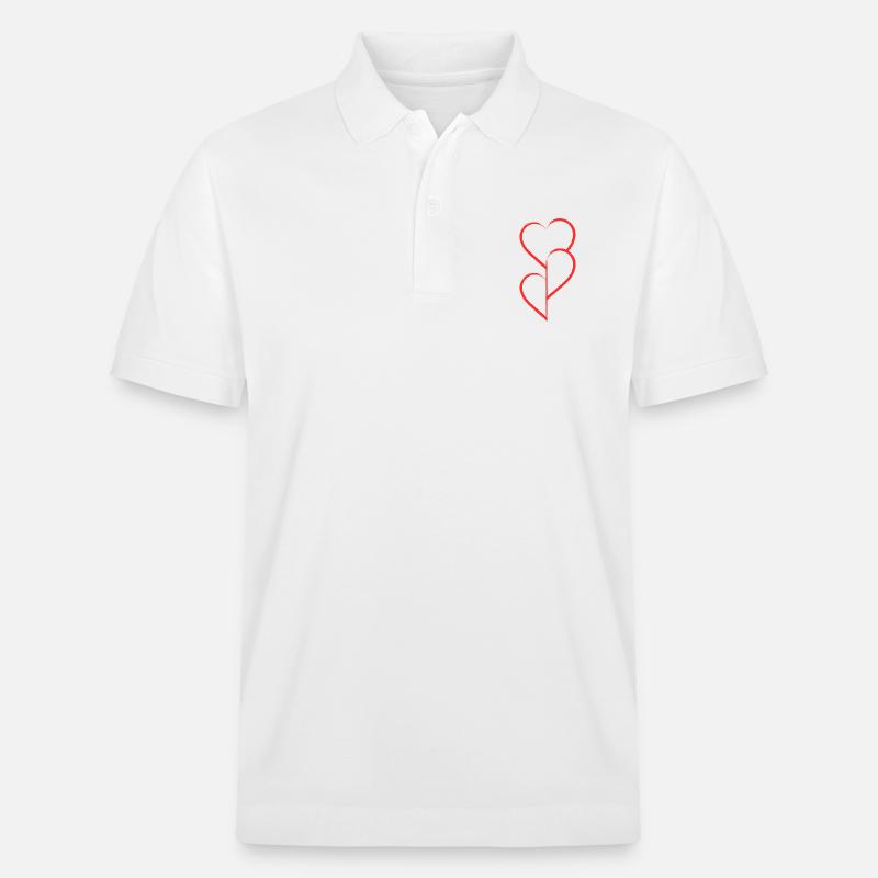 Organspende - Herzen - Stanley/Stella Unisex Bio-Poloshirt PREPSTER - Weiß