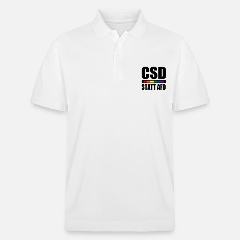 Csd statt afd - Stanley/Stella Unisex Bio-Poloshirt PREPSTER - Weiß