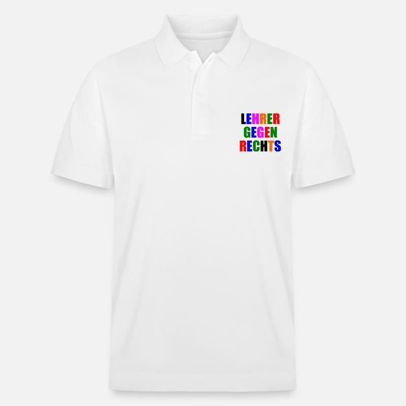 Lehrer gegen rechts - Stanley/Stella Unisex Bio-Poloshirt PREPSTER - Weiß