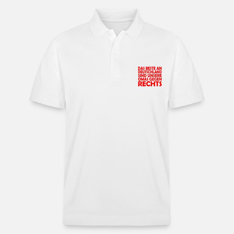 Omas gegen rechts - Stanley/Stella Unisex Bio-Poloshirt PREPSTER - Weiß