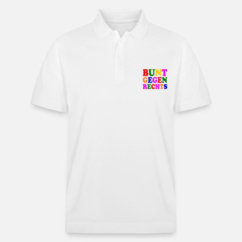 Bunt gegen rechts - Stanley/Stella Unisex Bio-Poloshirt PREPSTER - Weiß