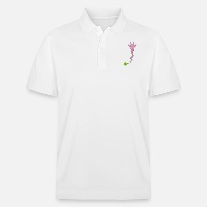 Wunderaffe - Wunderlampe mit Giraffe Geschenk - Stanley/Stella Unisex Bio-Poloshirt PREPSTER - Weiß