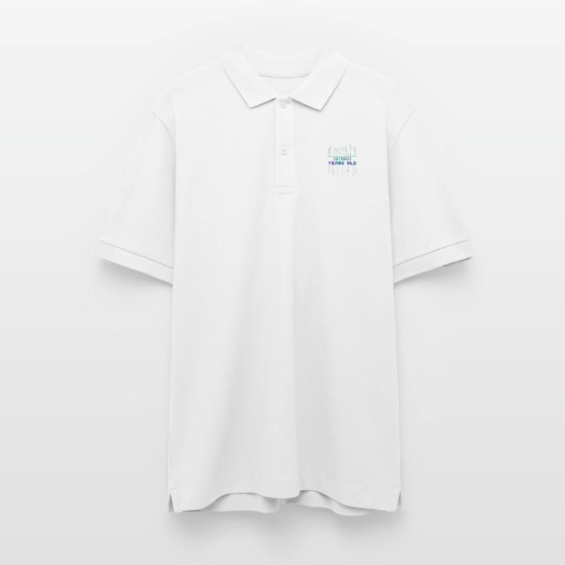 89th Birthday 89 years old Binary Code Coder Stanley/Stella Unisex Organic Polo Shirt PREPSTER