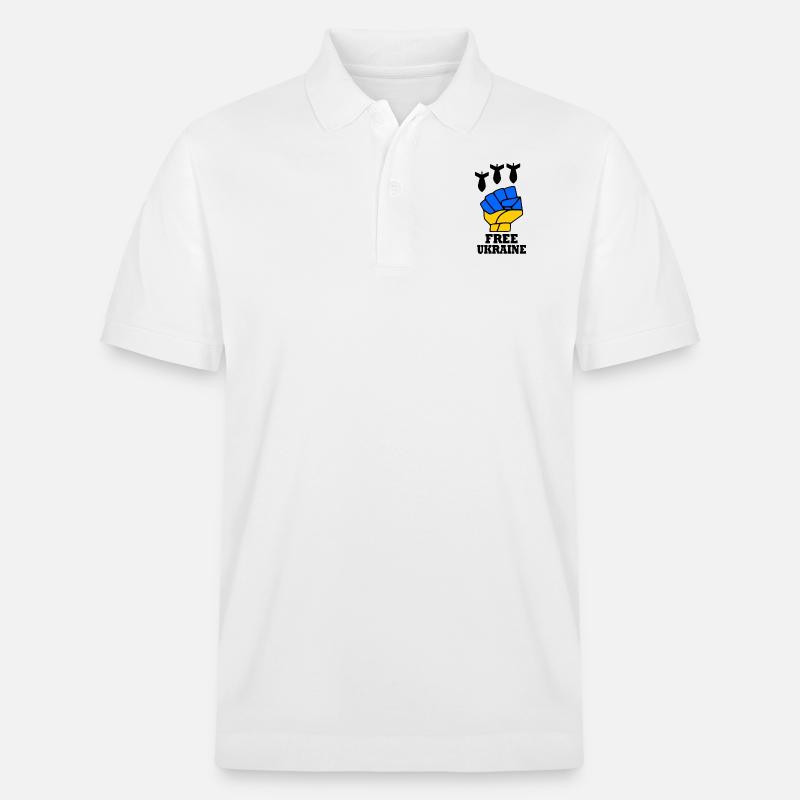 Ukraine - Stanley/Stella Unisex Bio-Poloshirt PREPSTER - Weiß