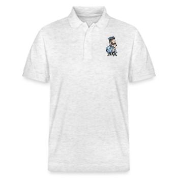 Rieser Grantler // Illustration - Stanley/Stella Unisex Bio-Poloshirt PREPSTER - Weiß meliert - Vorne - Roxy (174cm) & Andy (188cm)
