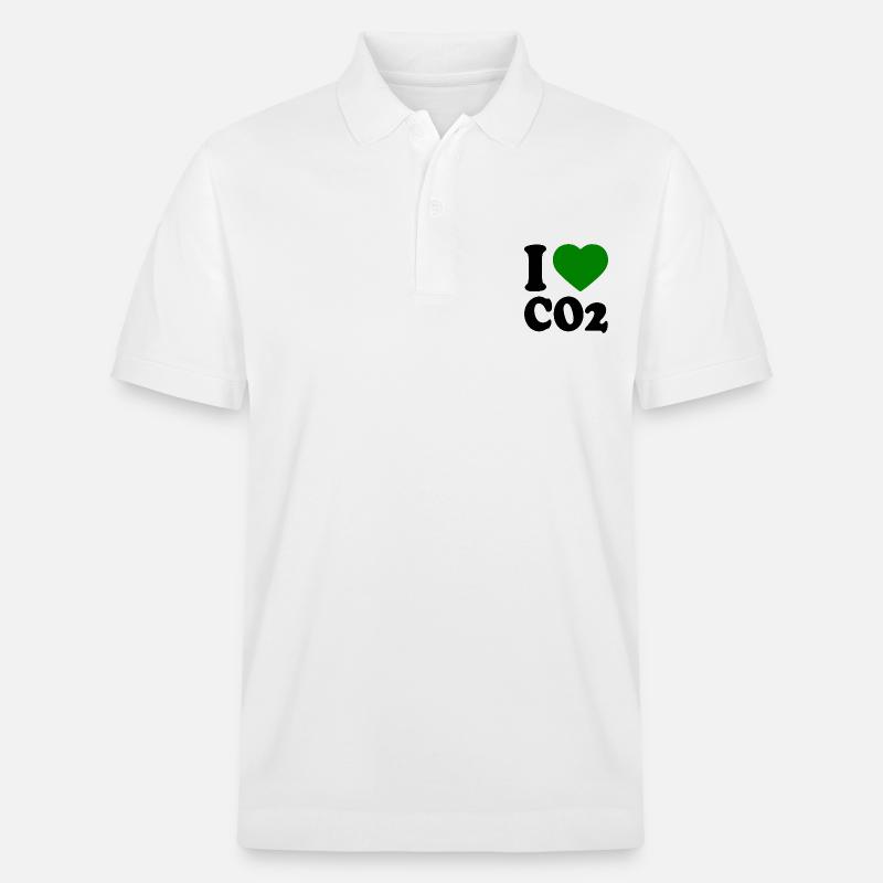I love co2 - Polo PREPSTER bio Stanley/Stella Unisexe - blanc