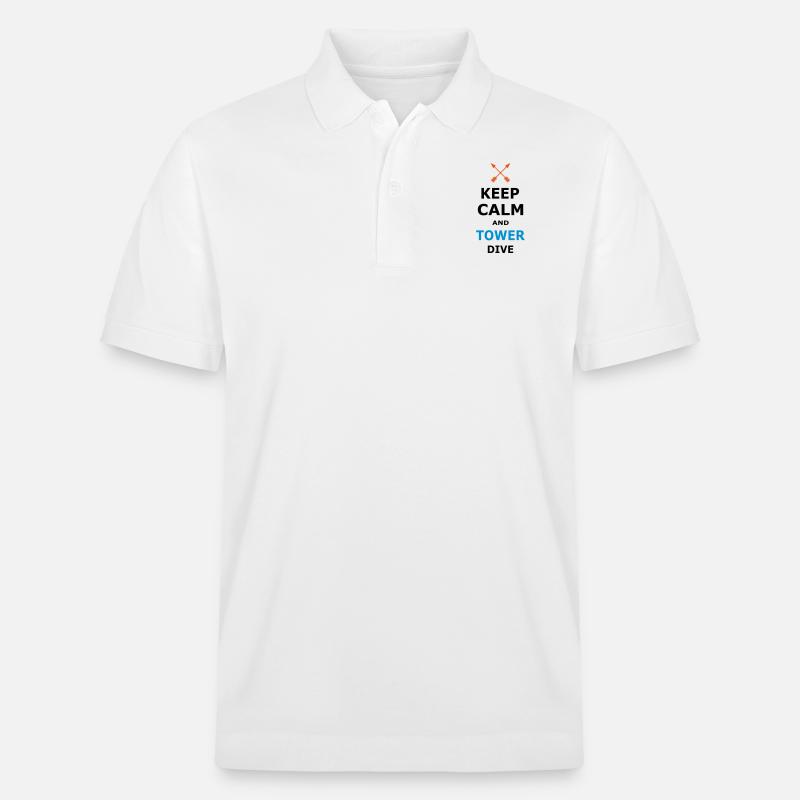 KEEP CALM AND TOWER DIVE - Stanley/Stella Unisex Bio-Poloshirt PREPSTER - Weiß