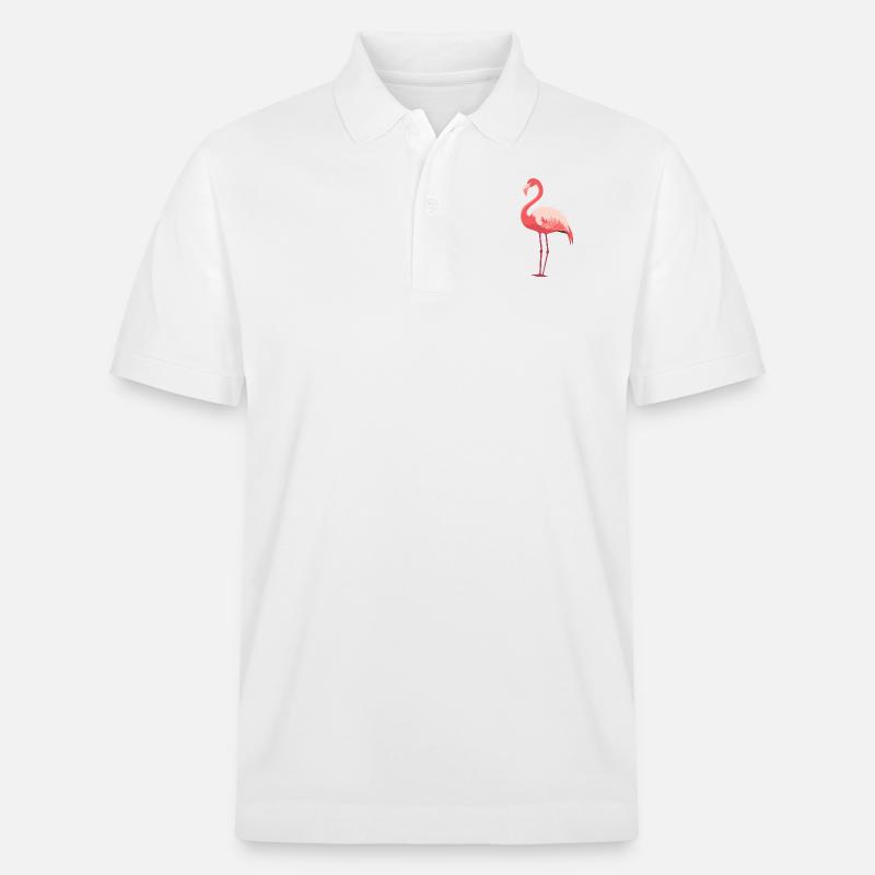 Flamingo Paradise: Été rose - Polo PREPSTER bio Stanley/Stella Unisexe - blanc
