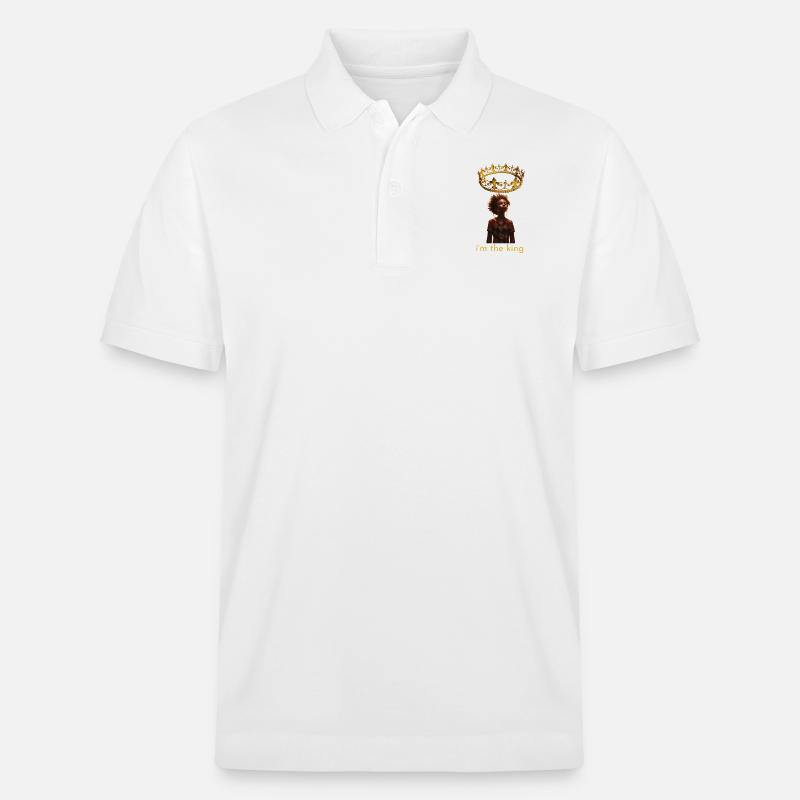 ICH BIN DER KÖNIG - Stanley/Stella Unisex Bio-Poloshirt PREPSTER - Weiß
