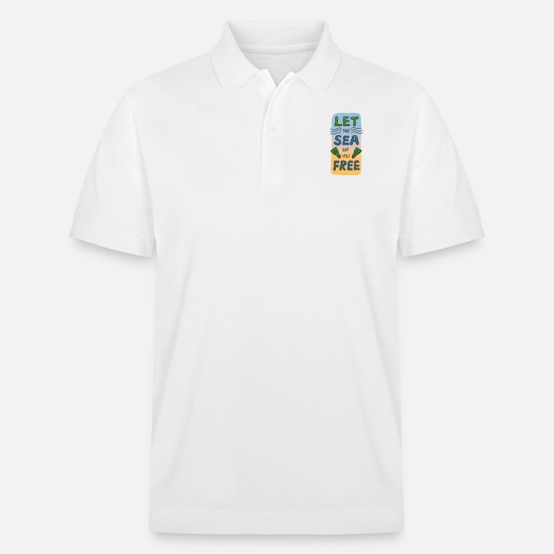 Laisse la mer te libérer - Polo PREPSTER bio Stanley/Stella Unisexe - blanc