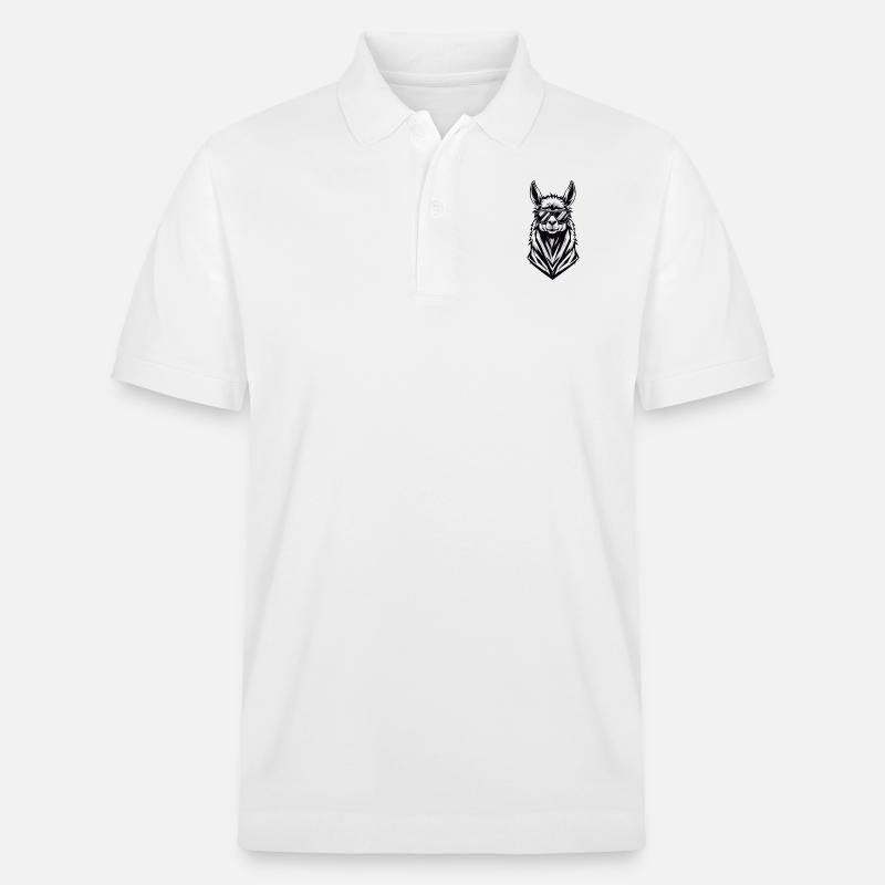 Cooles Alpaka - Stanley/Stella Unisex Bio-Poloshirt PREPSTER - Weiß