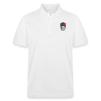 Portugaise - Polo PREPSTER bio Stanley/Stella Unisexe - blanc - Devant - Roxy (174cm) & Andy (188cm)