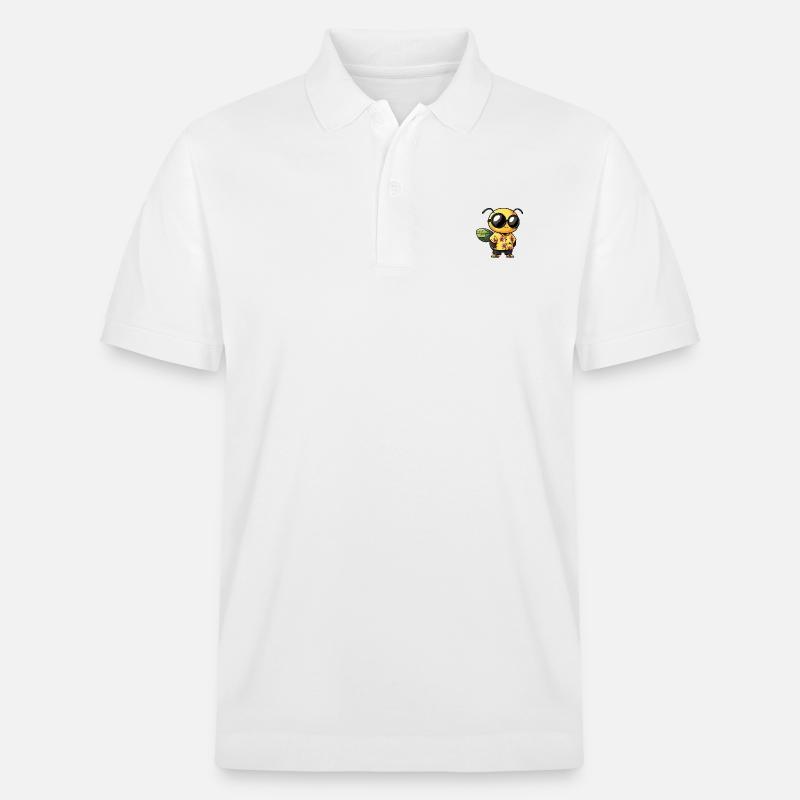 Biene Cool Sommer - Stanley/Stella Unisex Bio-Poloshirt PREPSTER - Weiß
