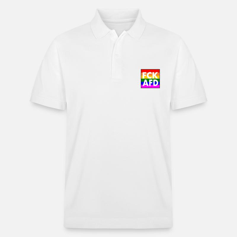 Fck afd - Stanley/Stella Unisex Bio-Poloshirt PREPSTER - Weiß