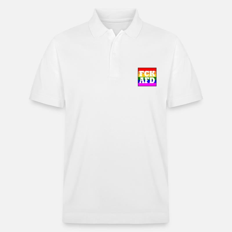 Fck afd - Stanley/Stella Unisex Bio-Poloshirt PREPSTER - Weiß