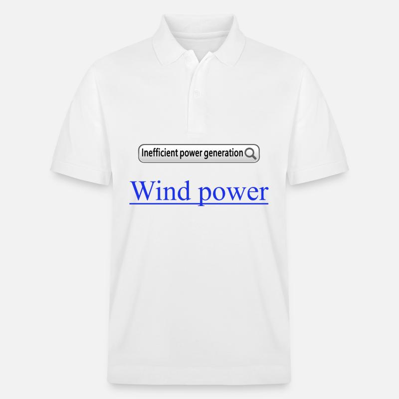Windkraft Ineffiziente Stromerzeugung - Stanley/Stella Unisex Bio-Poloshirt PREPSTER - Weiß