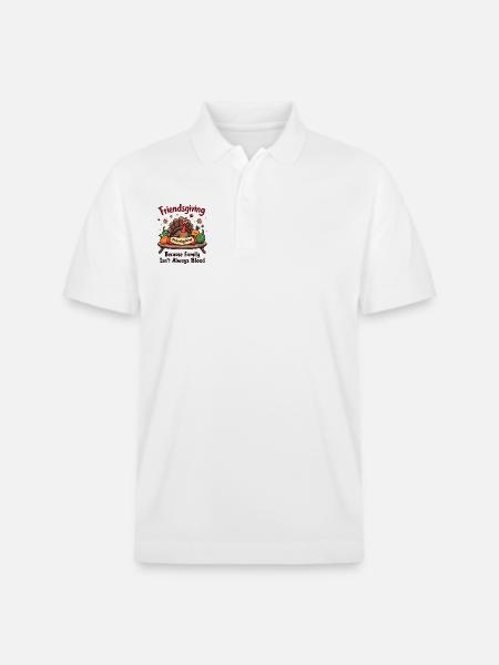 Friendsgiving Family - Stanley/Stella Unisex Organic Polo Shirt PREPSTER - white