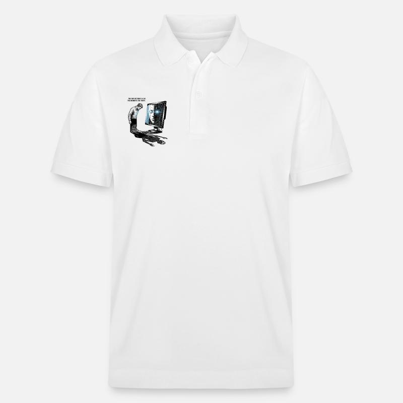 The Reflection is a Lie - Stanley/Stella Unisex Organic Polo Shirt PREPSTER - white