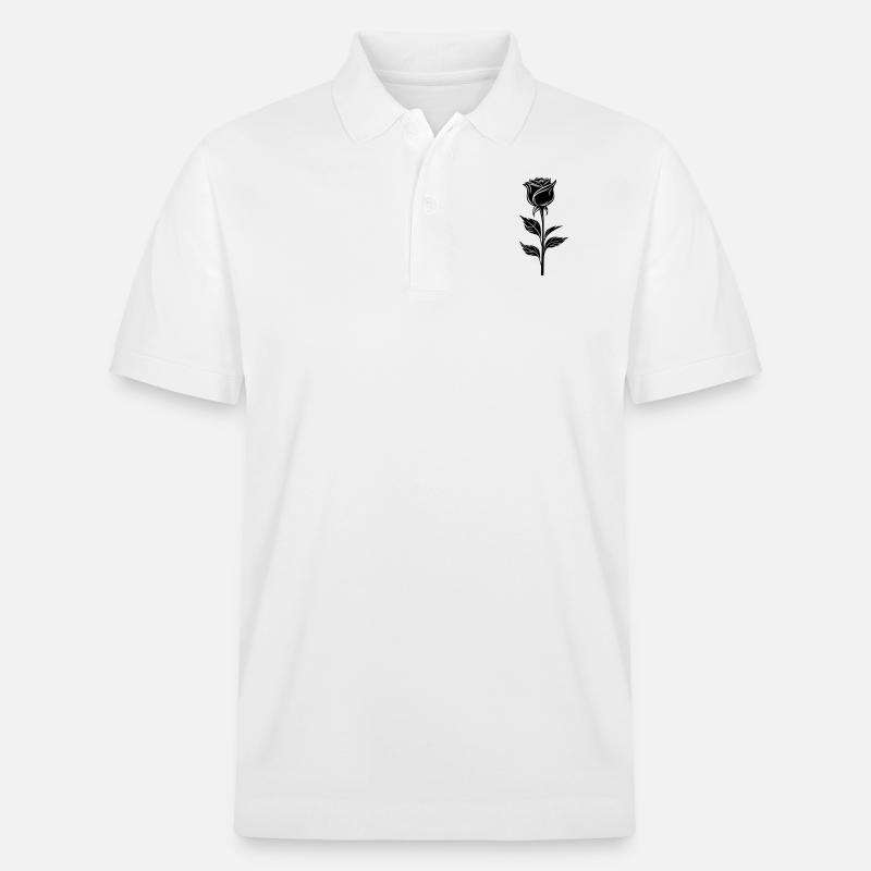 Conception simple de la rose - Polo PREPSTER bio Stanley/Stella Unisexe - blanc