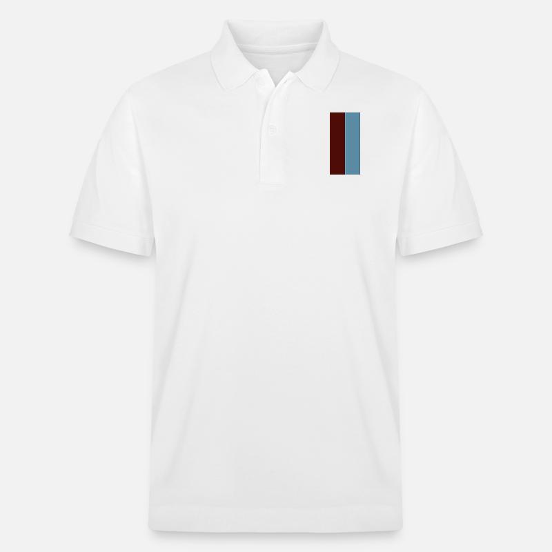 Couleurs Rouge Bleu - Polo PREPSTER bio Stanley/Stella Unisexe - blanc