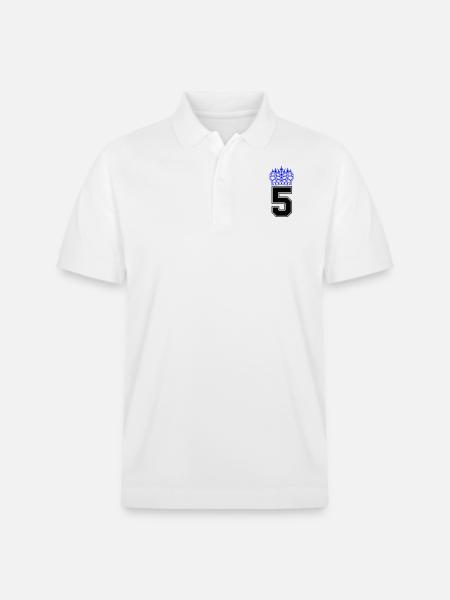 5 krone - Stanley/Stella Unisex Bio-Poloshirt PREPSTER - Weiß