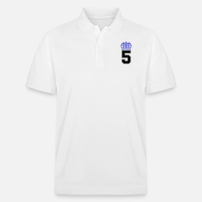 5 krone - Stanley/Stella Unisex Bio-Poloshirt PREPSTER - Weiß