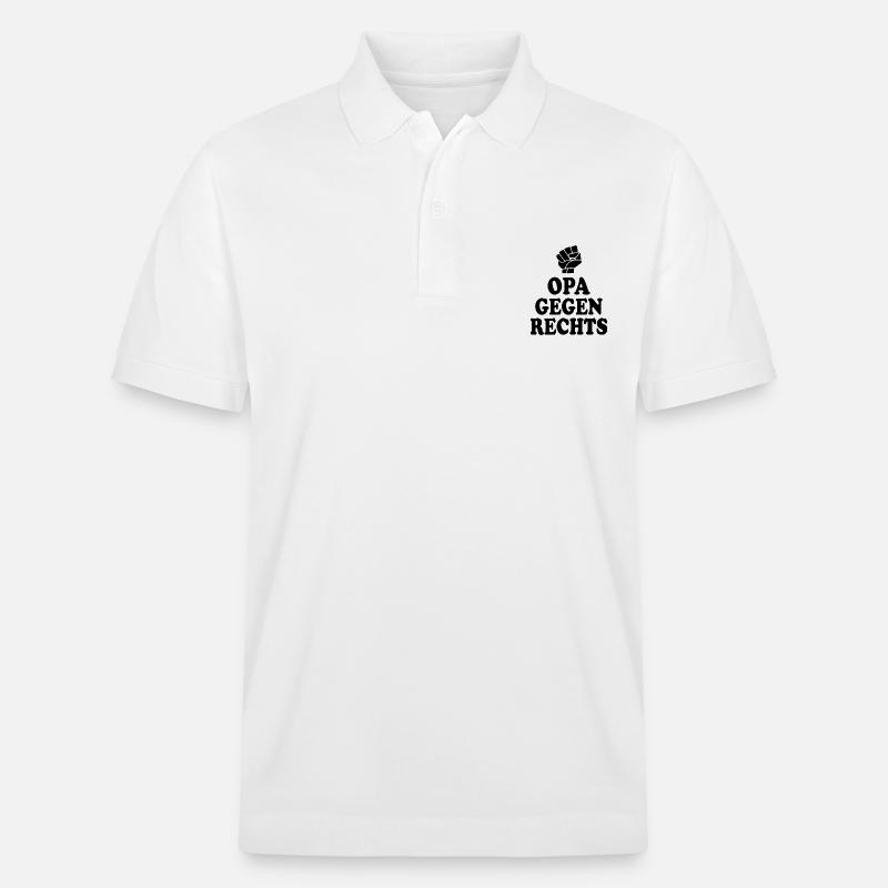 Opas gegen rechts - Stanley/Stella Unisex Bio-Poloshirt PREPSTER - Weiß