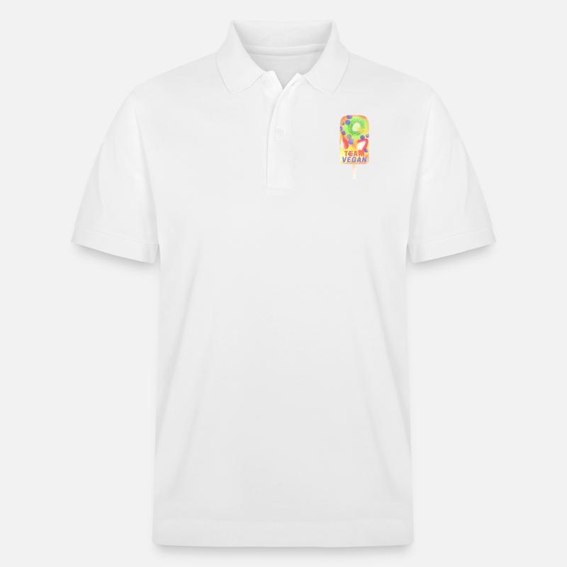 Team Vegan Eis - Stanley/Stella Unisex Bio-Poloshirt PREPSTER - Weiß