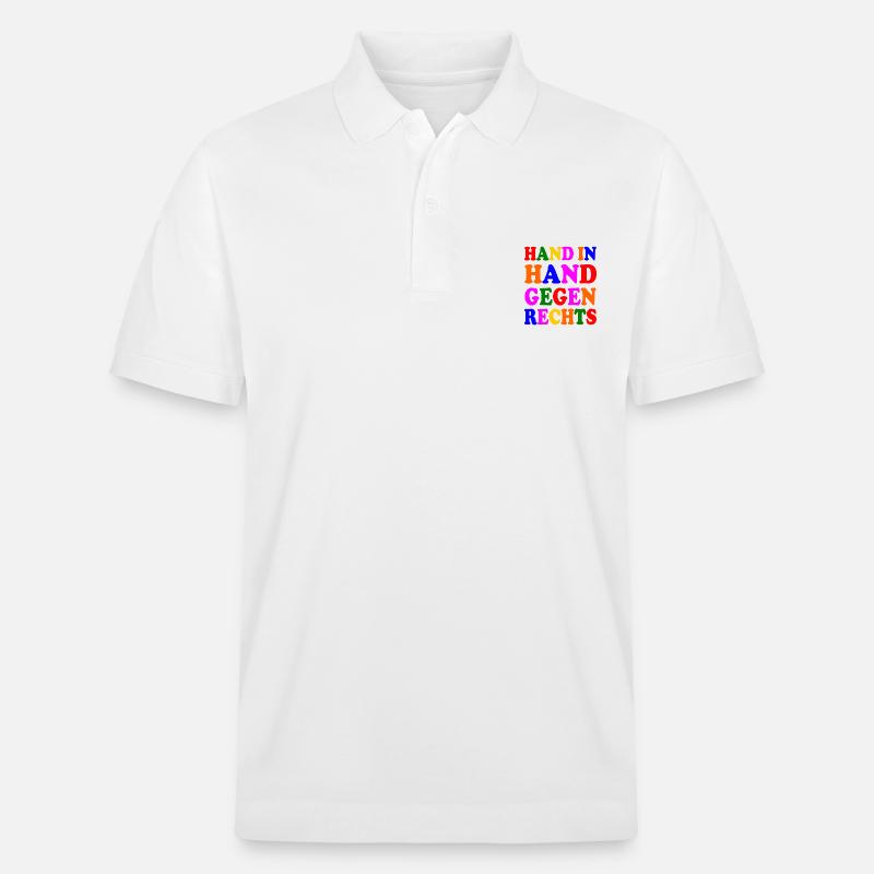 Gegen rechts - Stanley/Stella Unisex Bio-Poloshirt PREPSTER - Weiß
