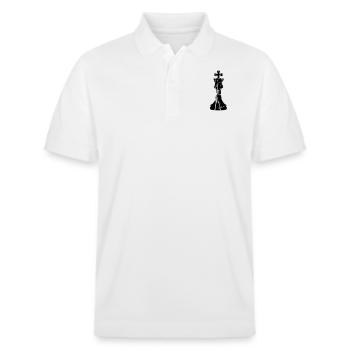 Scratch cracks chess - Stanley/Stella Unisex Organic Polo Shirt PREPSTER - white - Front - Roxy (174cm) & Andy (188cm)