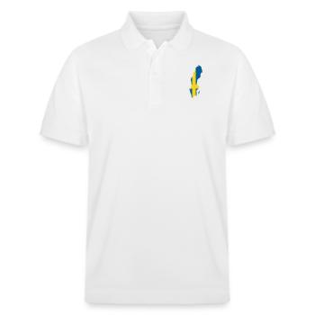 Drapeau national Suède - Polo PREPSTER bio Stanley/Stella Unisexe - blanc - Devant - Roxy (174cm) & Andy (188cm)