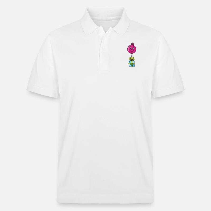 Grenade de dessin animé heureux - Polo PREPSTER bio Stanley/Stella Unisexe - blanc