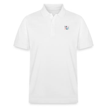 Problemlöser Mama - Stanley/Stella Unisex Bio-Poloshirt PREPSTER - Weiß - Vorne - Roxy (174cm) & Andy (188cm)