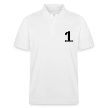 1 - Stanley/Stella Unisex Organic Polo Shirt PREPSTER - white - Front - Roxy (174cm) & Andy (188cm)
