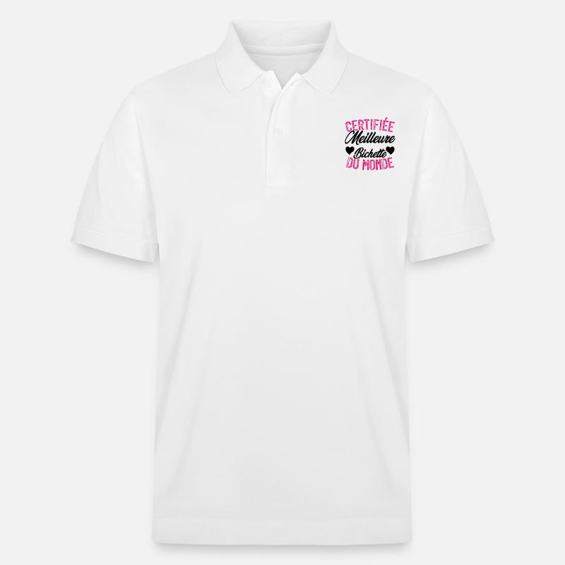 Certifiée meilleure bichette du monde - Polo PREPSTER bio Stanley/Stella Unisexe - blanc