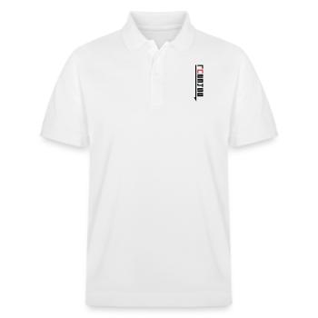 Motorcycle circuit - 1N23456 - Stanley/Stella Unisex Organic Polo Shirt PREPSTER - white - Front - Roxy (174cm) & Andy (188cm)