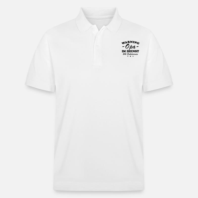 Opa im Dienst Geschenkidee - Stanley/Stella Unisex Bio-Poloshirt PREPSTER - Weiß