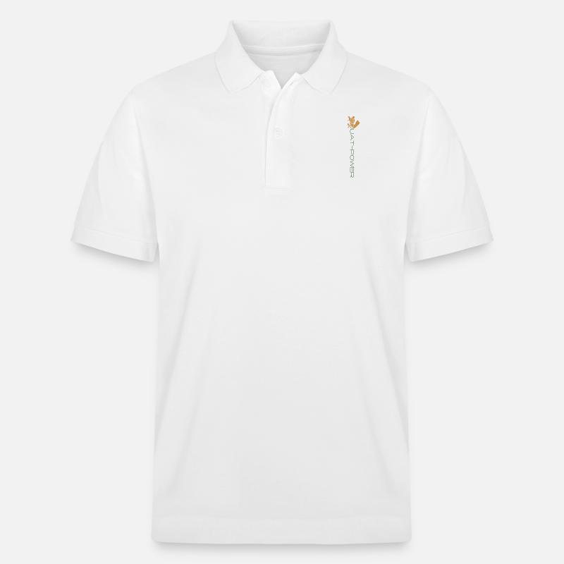 Squat Power 04 - Stanley/Stella Unisex Bio-Poloshirt PREPSTER - Weiß
