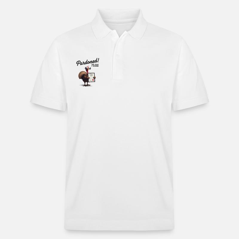 Pardoned Turkey - Stanley/Stella Unisex Bio-Poloshirt PREPSTER - Weiß